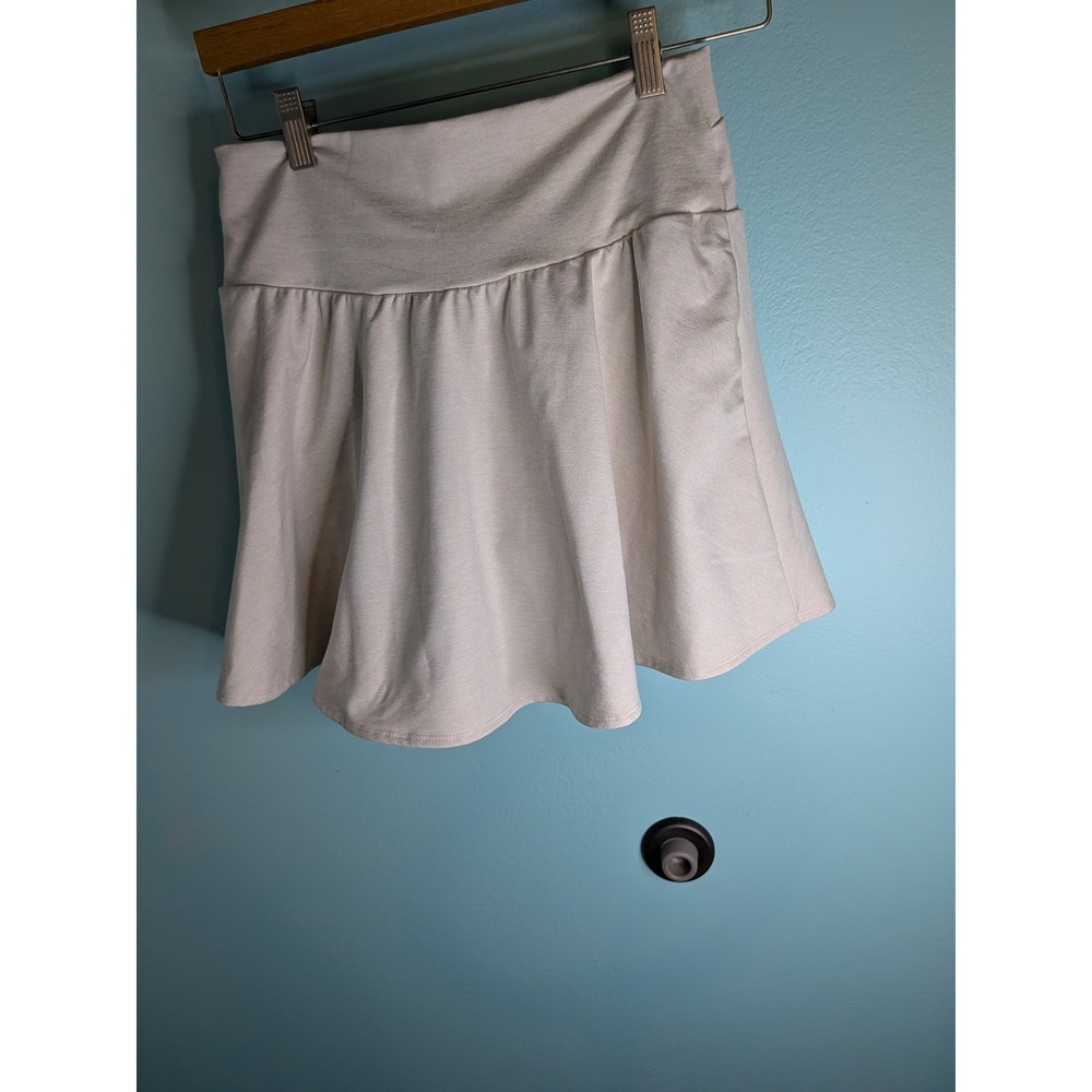 Old Navy CloudComfy Extra High-Rise Skort Oatmeal Heather Tan Women Medium Skirt